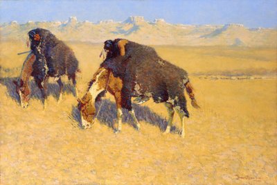 Índios que simulam búfalos de Frederic Remington