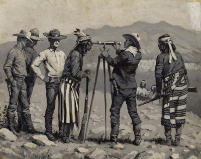 Olhar através do telescópio de Frederic Remington