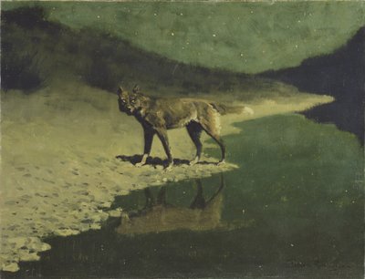 Luar, lobo, c.1904 de Frederic Remington