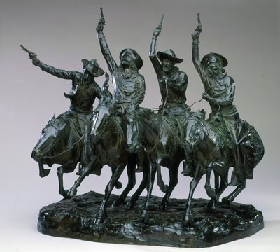 Fora da cordilheira - vindo através do centeio de Frederic Remington