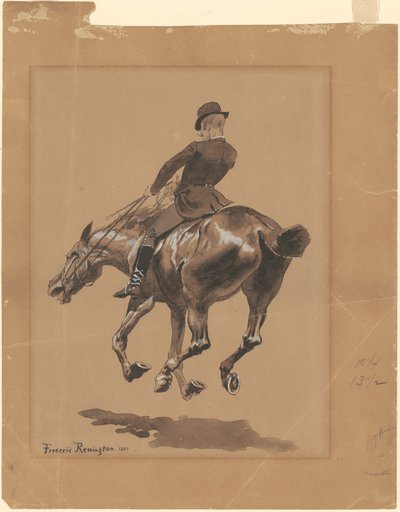 No caminho do freio, Central Park, Nova York de Frederic Remington