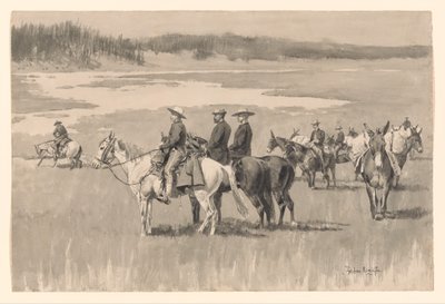 Nas nascentes - Burgess encontra um vau de Frederic Remington