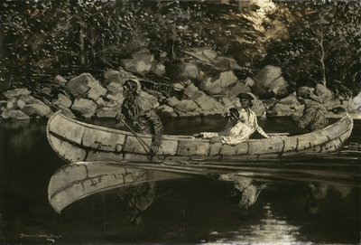 Remando o Oficial Britânico Ferido, 1897 de Frederic Remington