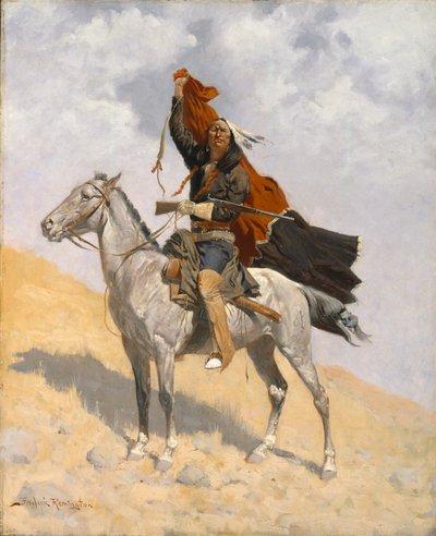 O sinal de cobertura, c.1896 de Frederic Remington