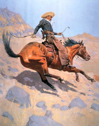 O Cowboy (óleo sobre tela) de Frederic Remington