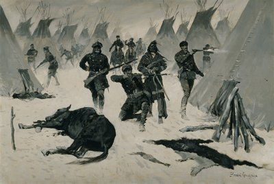 A derrota de Crazy Horse de Frederic Remington