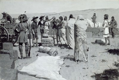 O intérprete acenou aos jovens de Frederic Remington