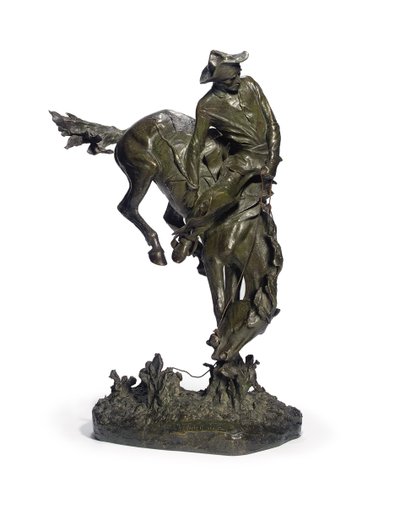 The Outlaw (bronze com pátina verde-amarronzada) de Frederic Remington