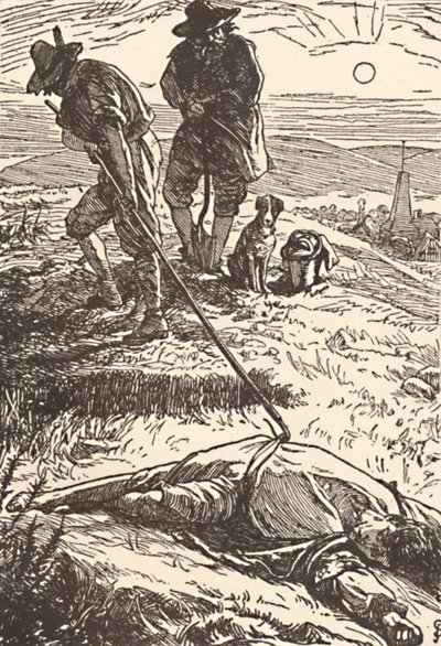 Ilustração da História da Praga Defoe, 1862, 1923 de Frederic Shields