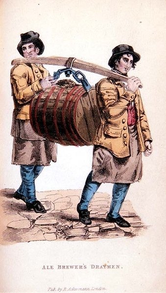 The Ale Brewers Draymen do Ackermanns World in Miniature de Frederic Shoberl