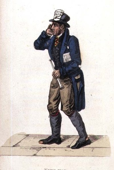 O Homem de Notícias do Ackermanns World in Miniature de Frederic Shoberl