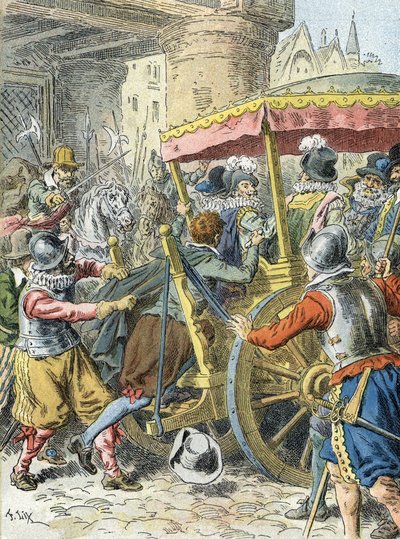 Assassinato do Rei Henrique IV (1610) de Frederic Theodore (after) Lix