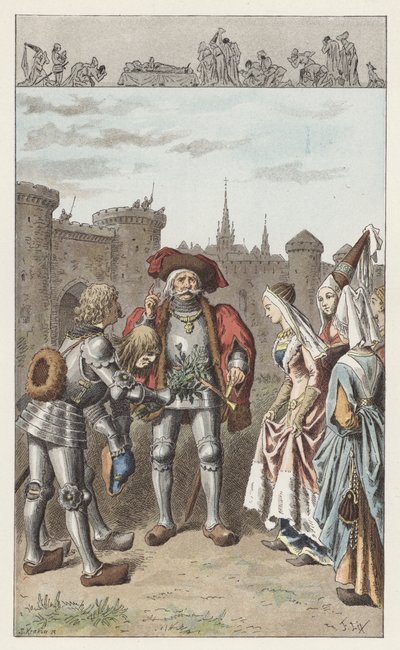 Era Ana da Bretanha (cor litho) de Frederic Theodore (after) Lix