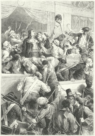 Insurreição de 1 Ano Prairial III, Paris, 20 de Maio de 1795 (gravura) de Frederic Theodore (after) Lix
