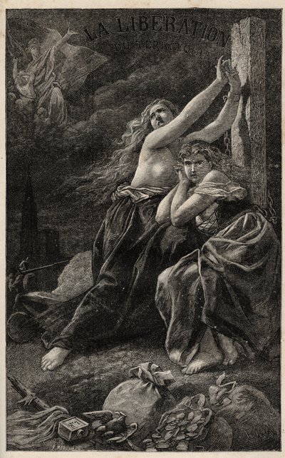 La liberation du territoire - Alsace et Lorraine - gravura de Frederic Theodore Lix em "The Year terrible" de Victor Hugo - 1874 - de Frederic Theodore (after) Lix