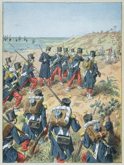 Debarking dos franceses na Argélia, 14 de junho de Frederic Theodore Lix