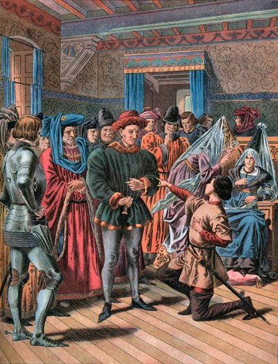 Joana d&39;Arc em Chinon em 23 de fevereiro de 1429. de Frederic Theodore Lix