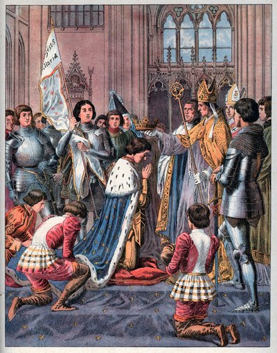 Joana d&39;Arc participa da cerimônia de coroação de Carlos VII em Reims em 17 de julho de 1429. de Frederic Theodore Lix