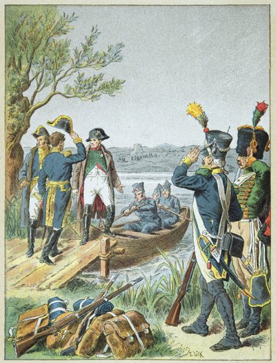 Napoleão Bonaparte e Massena no de Lobau após a Batalha de Essling, 22 de maio de Frederic Theodore Lix