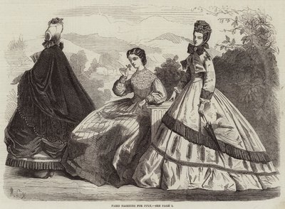 Paris modas para julho de Frederic Theodore Lix
