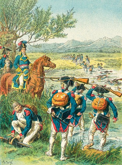 A batalha de Zurique - Atravessando o Lintz de Frederic Theodore Lix