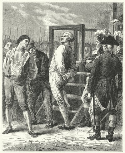 A execução de Georges Danton, 1794 de Frederic Theodore Lix