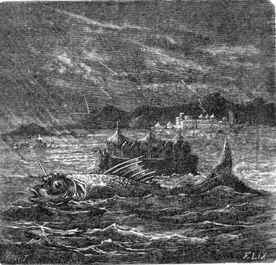 O peixe gigante da inundação universal de acordo com os hindus. de Frederic Theodore Lix