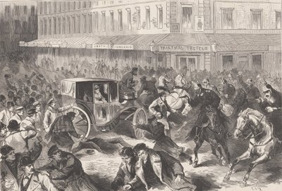 Vera Zasulich atira em 24 de janeiro de 1878 no governador de Petersburgo General Trepov, 1878. de Frederic Theodore Lix