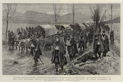 A guerra entre Servia e a Bulgária, o Retiro Serviano de Nisch, 26 de novembro de Frederic Villiers