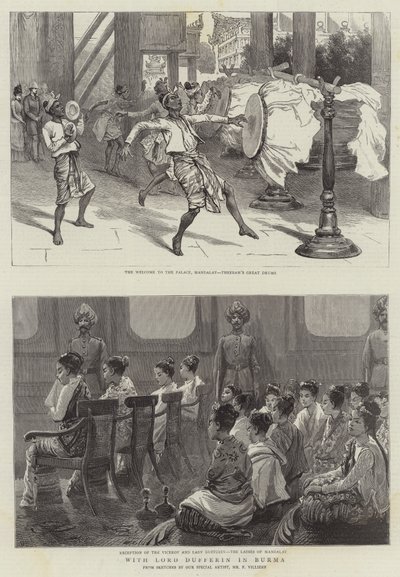 Com Lord Dufferin na Birmânia de Frederic Villiers