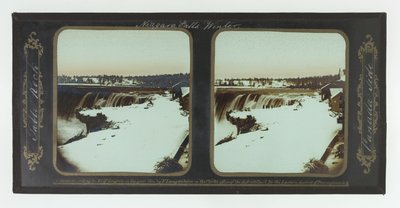 Winter, Niagara Falls, Table Rock, Canada Side de Frederic and William Langenheim
