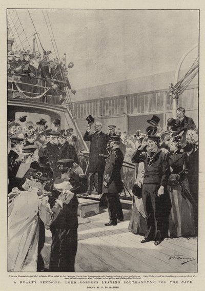 Um caloroso despedimento, Lord Roberts deixando Southampton para o Cabo de Frederic de Haenen