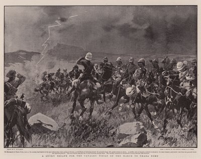 Um Lucky Escape para a cavalaria, enquanto na marcha para Thaba Nchu de Frederic de Haenen