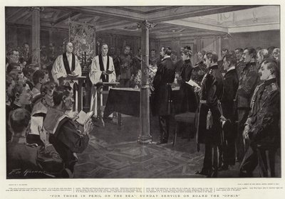Para aqueles em perigo no mar, serviço de domingo a bordo do Ofir de Frederic de Haenen