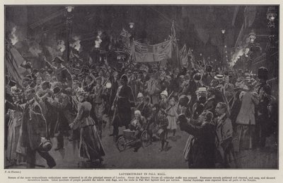 Ladysmith-Day in Pall Mall (litho) de Frederic de Haenen