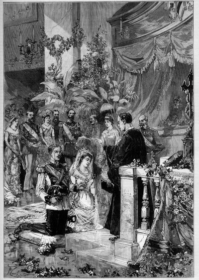 Casamento luterano do príncipe Gustave de Suede (Oscar Gustaf Adolf de Frederic de Haenen