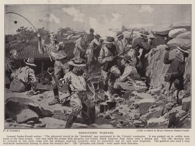 Guerra Serio-Cômica (litho) de Frederic de Haenen