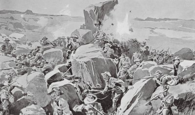 Os voluntários da Cidade Imperial em ação (litografia) de Frederic de Haenen