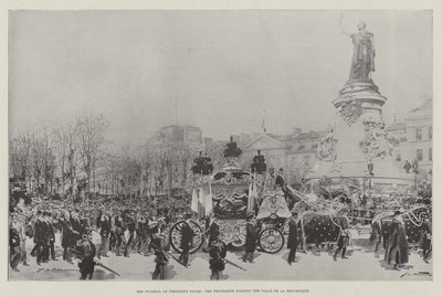 O Funeral do Presidente Faure, a Procissão passando pela Place de la Republique de Frederic de Haenen