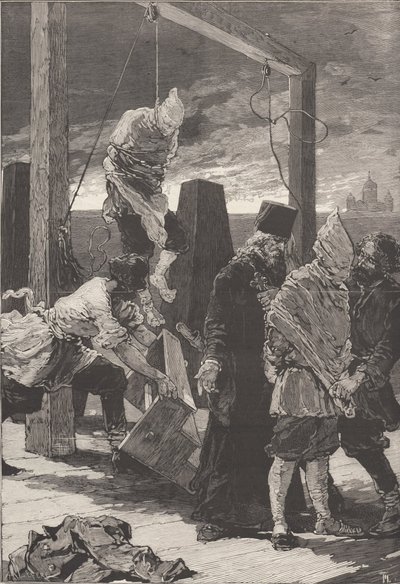 A execução de Alexander Kvyatkovsky e Andrey Presnyakov em 16 de novembro de 1880. de Frederic de Haenen