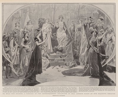 To Help the Guards, um quadro no entretenimento organizado pela Sra. Arthur Paget no Teatro de Sua Majestade de Frederic de Haenen