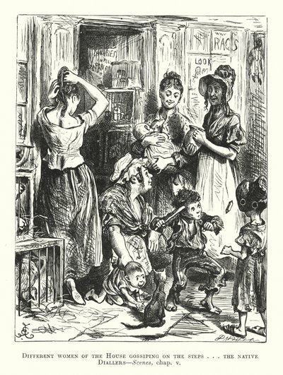 Ilustração para Sketches by Boz (litografia) de Frederick (after) Barnard