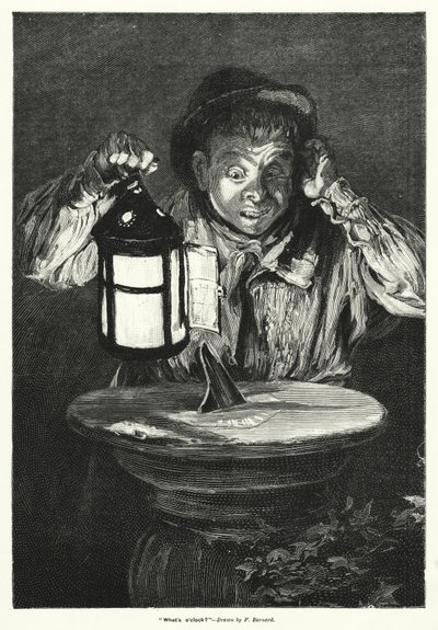 "Que horas são?" (gravura) de Frederick (after) Barnard