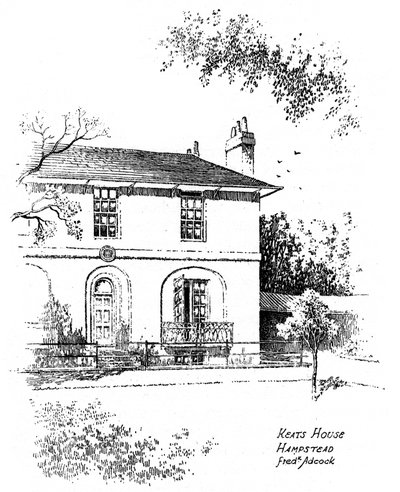 Keats House, Hampstead, Londres, 1912. de Frederick Adcock