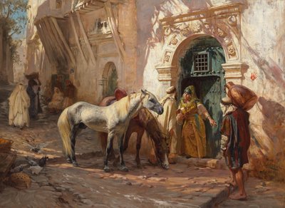 Uma cena no Norte de África; 1885 de Frederick Arthur Bridgman