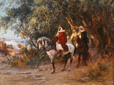 Árabes a cavalo, 1892 de Frederick Arthur Bridgman