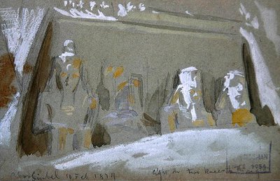 Quatro Estátuas Colossais de Ramesses II no Grande Templo em Abu Simbel de Frederick Arthur Bridgman