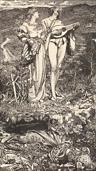 Amor Mundi. Do poema de Christina Rossetti, c 1850-1900, 1923 de Frederick Augustus Sandys
