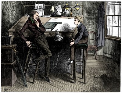 David Copperfield e Uriah Heep, 1912. de Frederick Barnard