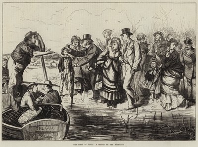 O primeiro de abril, um esboço na corrida de barcos de Frederick Barnard